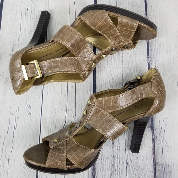 DANA BUCHMAN | reptile print strappy heel sandals - Picture 2 of 7